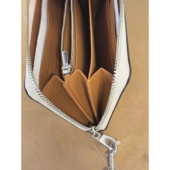 Coach C4537 Long Zip Around Wallet In Rainbow Signature Canvas - Picture 5 of 5